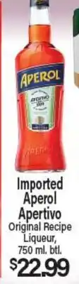Angelo Caputo's Fresh Market Imported Aperol Apertivo offer