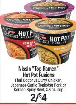 Angelo Caputo's Fresh Market Nissin Top Ramen Hot Pot Fusions offer