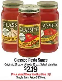 Angelo Caputo's Fresh Market Classico Pasta Sauce offer
