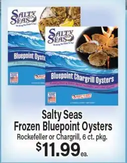 Angelo Caputo's Fresh Market Salty Seas Frozen Bluepoint Oysters offer