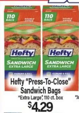 Angelo Caputo's Fresh Market Hefty Press-To-Close Sandwich Bags offer