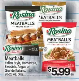 Angelo Caputo's Fresh Market Rosina Meatballs offer