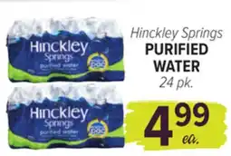 Cermak Fresh Market Hinckley Springs PURIFIED WATER offer