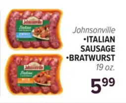 Cermak Fresh Market Johnsonville ITALIAN SAUSAGE BRATWURST offer