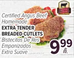 Cermak Fresh Market Certified Angus Beef Homemade EXTRA TENDER BREADED CUTLETS offer