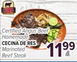 Cermak Fresh Market Certified Angus Beef Homemade Marinated Beef Steak offer