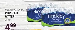 Cermak Fresh Market Hinckley Springs PURIFIED WATER offer