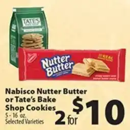 Times Supermarkets Nabisco Nutter Butter or Tate's Bake Shop Cookies offer