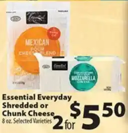 Times Supermarkets Essential Everyday Shredded or Chunk Cheese offer