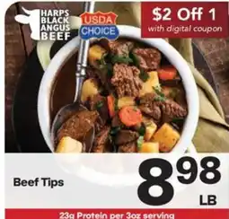 Harp's Market Harps black angus beef beef tips offer