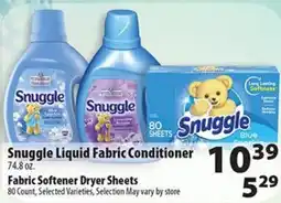 Times Supermarkets Snuggle liquid fabric conditioner offer