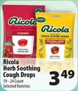 Times Supermarkets Ricola Herb Soothing Cough Drops offer