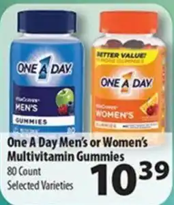 Times Supermarkets One A Day Men's or Women's Multivitamin Gummies offer