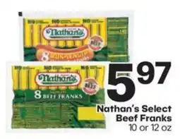 Harp's Market Nathan's Select Beef Franks offer