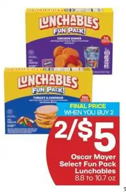Harp's Market Oscar Mayer Select Fun Pack Lunchables offer