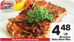 Harp's Market Harps all natural pork boneless baby back ribs offer
