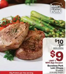 Harp's Market Harp's all natural pork boneless pork loin chops offer