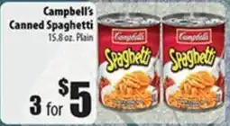 Times Supermarkets Campbell's canned spaghetti offer