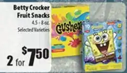 Times Supermarkets Betty Crocker fruit snacks offer