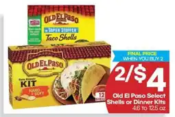 Harp's Market Old El Paso Select Shells or Dinner Kits offer