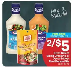 Harp's Market Kraft Select Salad Dressing or Oscar Mayer Real Bacon Bits offer