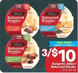 Harp's Market Sargento Select Balanced Breaks offer