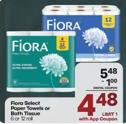 Harp's Market Fiора Select Paper Towels or Bath Tissue offer