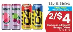 Harp's Market Bloom or C4 Select Energy Drinks offer