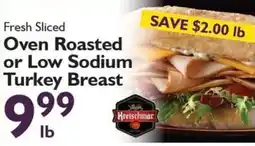 Festival Foods Kreischmar fresh sliced oven roasted or low sodium turkey breast offer