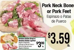 Big Saver Foods Pork Neck Bones or Pork Feet offer
