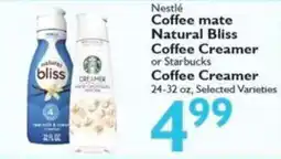 Festival Foods Nestle Coffee mate Natural Bliss Coffee Creamer or Starbucks Coffee Creamer offer