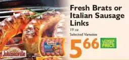 Festival Foods Johnsonville Fresh Brats or Italian Sausage Links offer