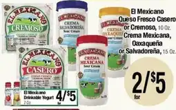 Big Saver Foods El Mexicano Queso Fresco Casero or Cremoso, Oaxaqueña or Salvadoreña offer