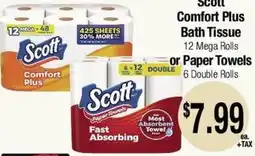 Big Saver Foods Scott Comfort Plus Bath Tissue or Paper Towels offer