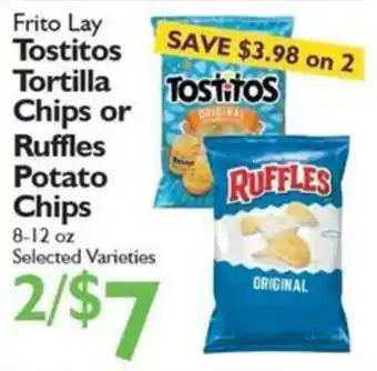 Frito Lay Tostitos Tortilla Chips or Ruffles Potato Chips
