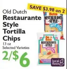 Festival Foods Old Dutch Restaurante Style Tortilla Chips offer