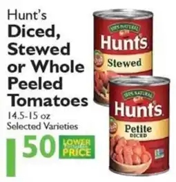 Festival Foods Hunt's Diced, Stewed or Whole Peeled Tomatoes offer