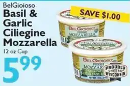 Festival Foods BelGioioso Basil & Garlic Ciliegine Mozzarella offer