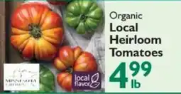 Festival Foods Minnesotan Grown Organic Local Heirloom Tomatoes offer