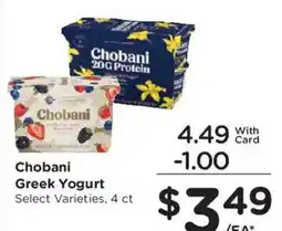 King Soopers Chobani Greek Yogurt offer