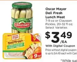 King Soopers Oscar Mayer Deli Fresh Lunch Meat offer
