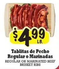 La Michoacana Regular or Marinated Beef Brisket Ribs offer