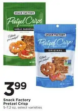 Cub Foods Snack Factory Pretzel Crisp offer