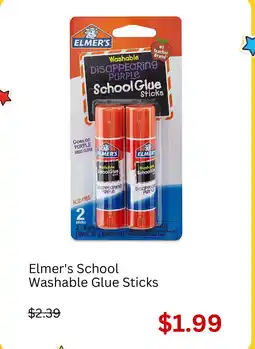 Staples Elmer's School Washable Glue Sticks offer