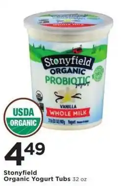 Cub Foods Stonyfield Organic Yogurt Tubs offer