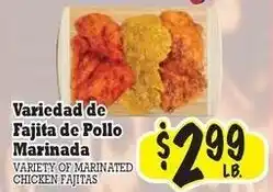 La Michoacana Variety of Marinated Chicken Fajita offer