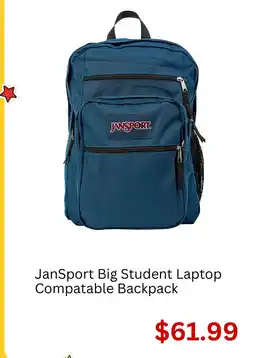 Staples Jansport big student laptop compatible backpack offer
