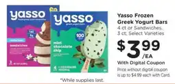 King Soopers Yasso Frozen Greek Yogurt Bars offer