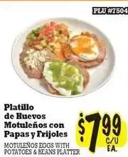 La Michoacana Motuleños Eggs with Beans Platter offer