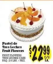 La Michoacana Fruit Flowers Tres Leches Cake offer